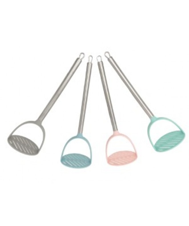 Pisapapa lisa nylon + acero inox - linea PASTEL - UTENSILLOS