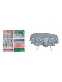 Mantel plastico redondo c/felpa 175 cm - TELA