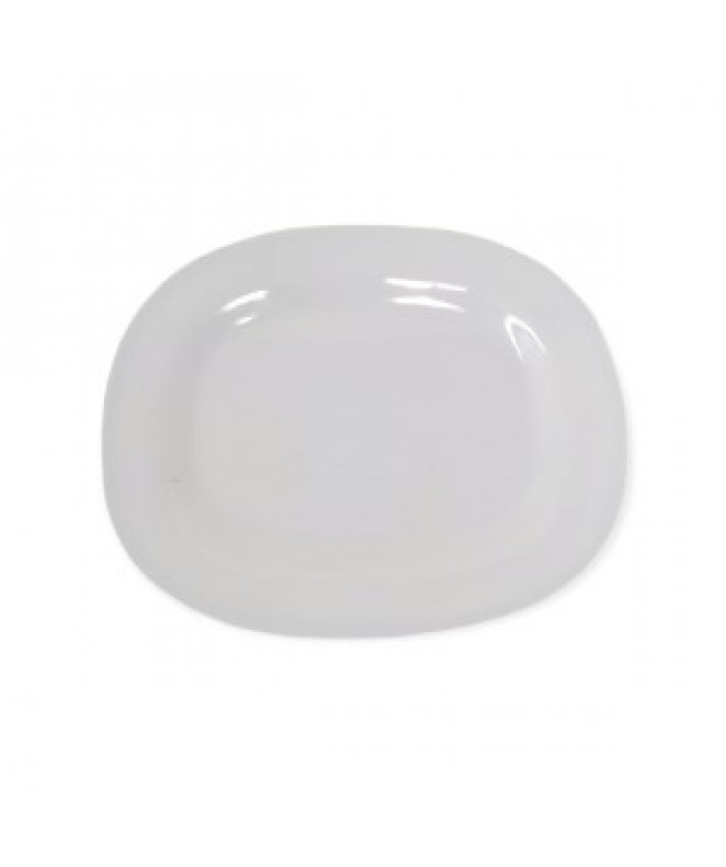 plato postre BLANCO cuadrado 20 cm.aprox - BLANCA