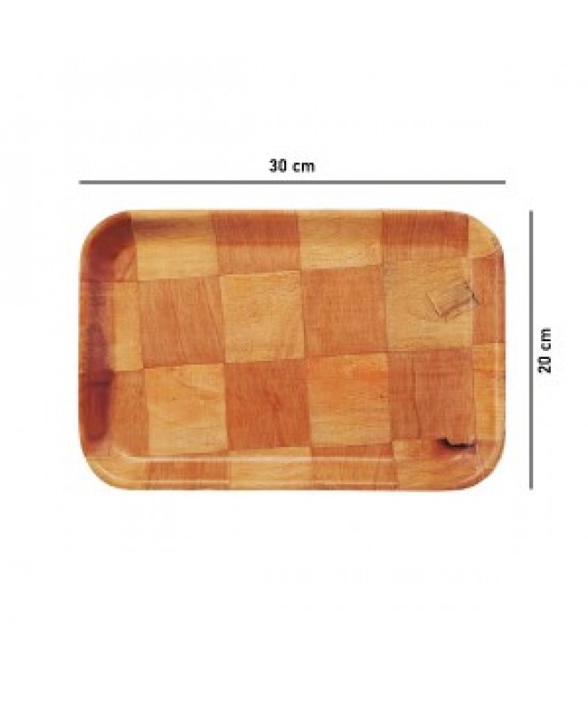 bandeja madera rectangular 20x30cm - BANDEJAS DISCONTINUO