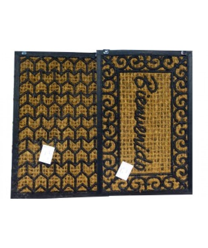 Felpudo rect c/decorado vs- 60x40cm ap- fibra coco - FELPUDOS