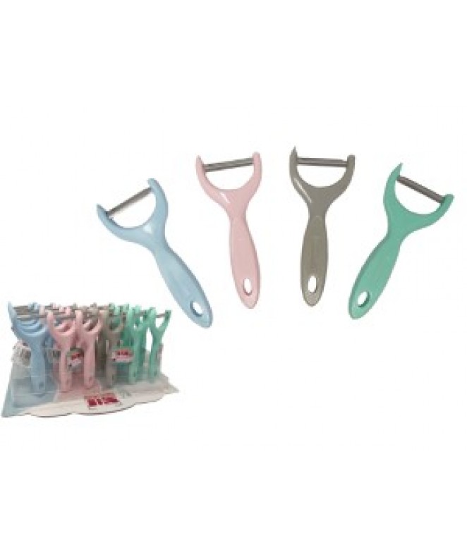 Pelador estilo Y 16cm aprox - plastico+ acero inox - 