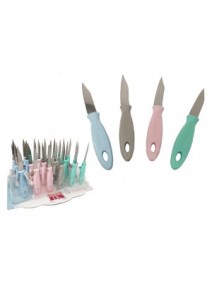 Cuchillo p/frutas 18cm aprox - plastico+ acero ino - 