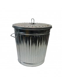 Recipiente de metal c/tapa - cap 18lt aprox - RECIPIENTES