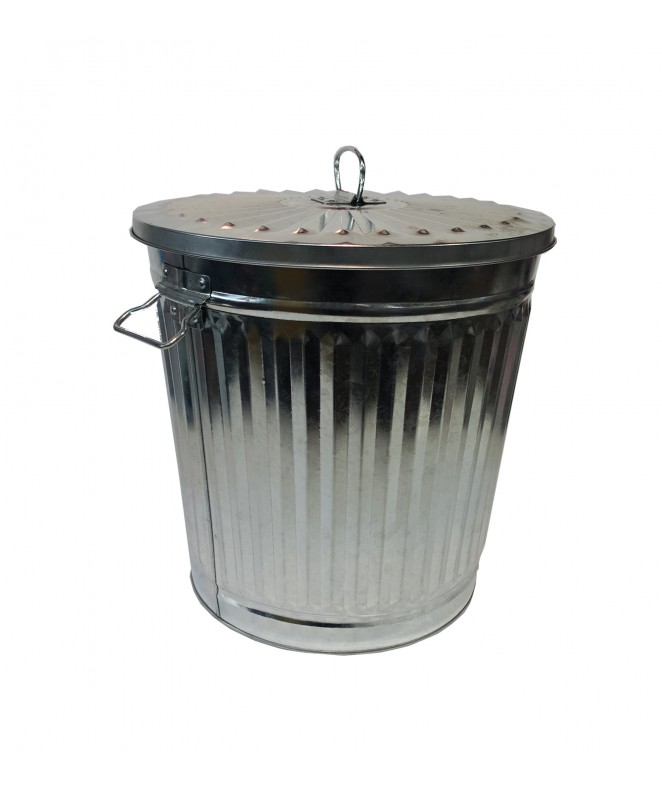 Recipiente de metal c/tapa - cap 18lt aprox - RECIPIENTES