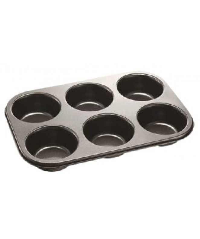 Molde p/muffins x6 antiadherente 26.5x18.5cm - TEFLON DISCONTINUO