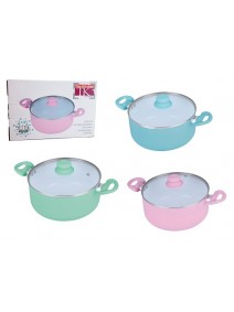 Cacerola c/revest ceramico  20cm+tapa vidrio SENSE - TEFLON DISCONTINUO