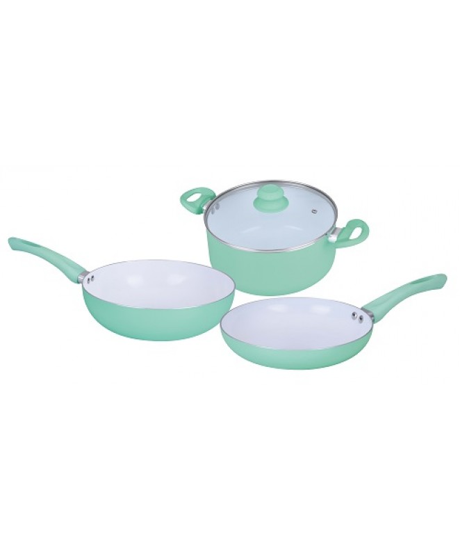 Jgo 4 pzs SENSE_VERDE ceramico-c/antideslizante - - TEFLON DISCONTINUO